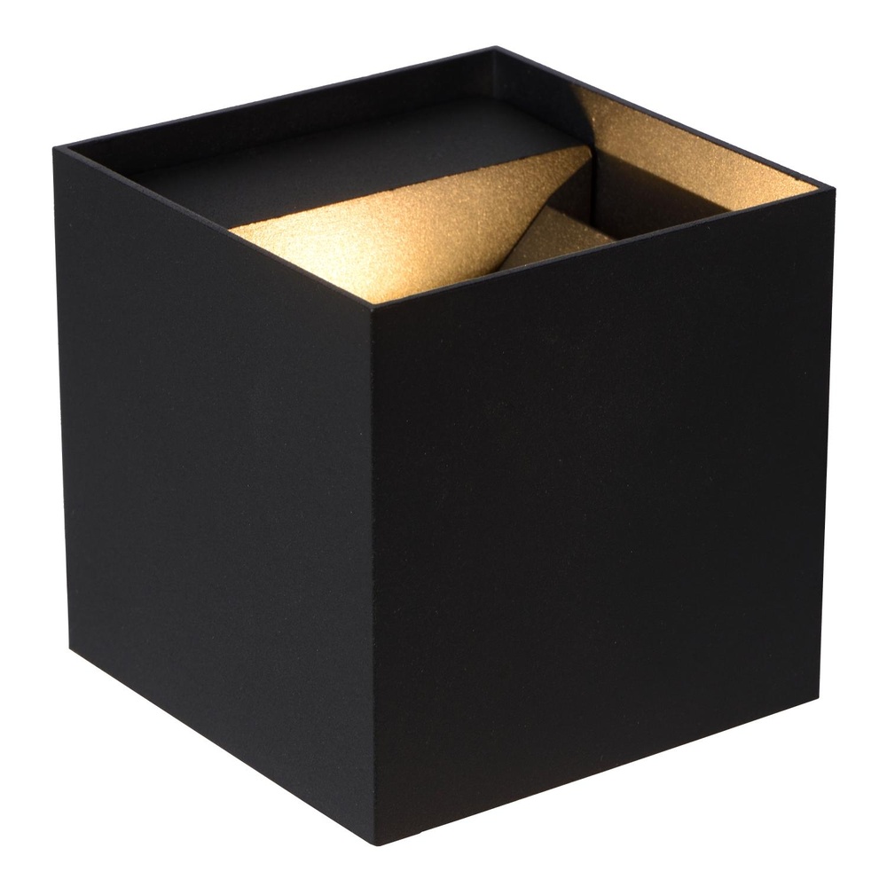 Lucide Vierkante wandspotAxi 2 x 7W IP54 zwart - 69200/06/30
